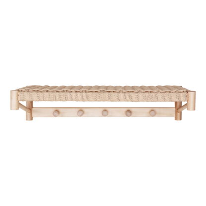 Abano Hat Shelf - Hutablage, Pappelholz/Naturgeflecht, natur78x31 cm – Bild 2