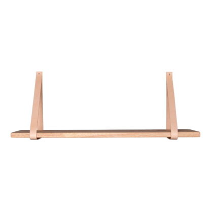 Forno Shelf - Regal, Natur, braune Lederriemen 120x20 cm – Bild 2