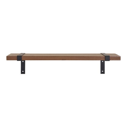 Luxor Wandregal - Wandregal, Eschenfurnier/Metall, Natur/Schwarz 50x15x10 cm – Bild 2