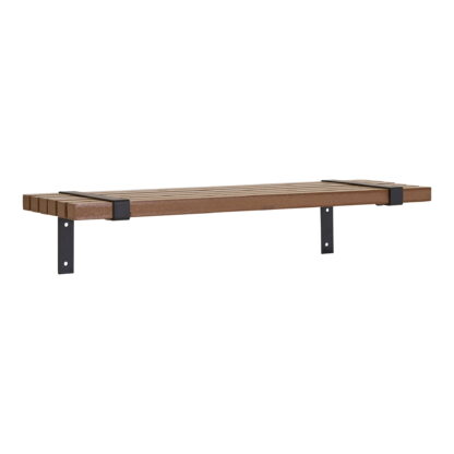 Luxor Wandregal - Wandregal, Eschenfurnier/Metall, Natur/Schwarz 50x15x10 cm