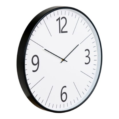 Biel Wall Clock - Wanduhr, schwarz und weiß, geräuschloses Uhrwerk ø51 cm – Bild 2