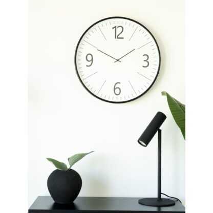 Biel Wall Clock - Wanduhr, schwarz und weiß, geräuschloses Uhrwerk ø51 cm – Bild 4