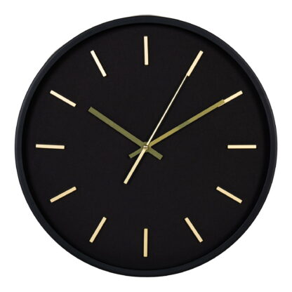 Kensington Wall Clock - Wanduhr, schwarz, geräuschloses Uhrwerk ø35 cm