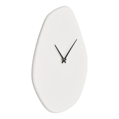 Wiener Wanduhr – Wanduhr, organisch aus Zement, gebrochenes Weiß, geräuschloses Uhrwerk, 28 x 33 cm – Bild 2