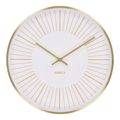 Takamaka Wall Clock – Wanduhr, Aluminium, Gold, geräuschloses Uhrwerk ø40 cm