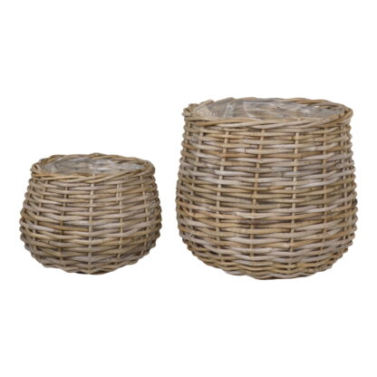 Pulo-Körbe – Körbe, Kubu-Rattan, natur, 2er-Set – Bild 3