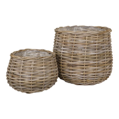 Pulo-Körbe – Körbe, Kubu-Rattan, natur, 2er-Set