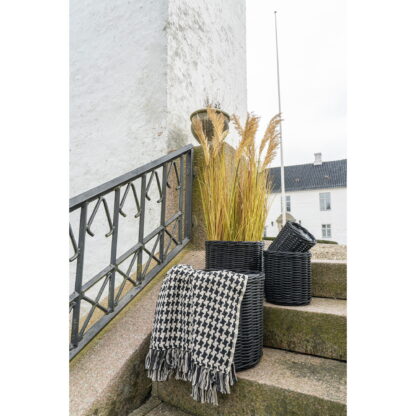 Bogor Baskets – Körbe, Kubu-Rattan, schwarz, 4er-Set – Bild 3