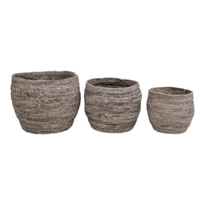 Tivoli Baskets - Körbe, Maisblätter, grau, 3er-Set – Bild 2
