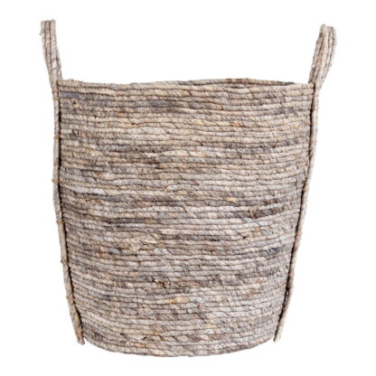 Udine Basket - Korb, Maisblätter, grau, ø41x49 cm
