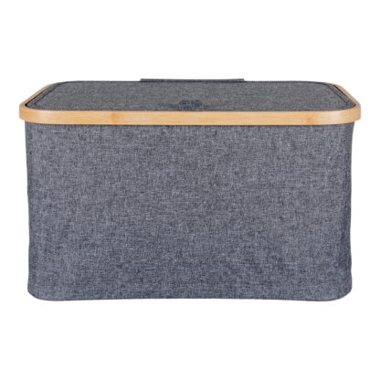 Noto Basket - Korb, Bambus/Textil, dunkelgrau, 30x45x25 cm – Bild 4