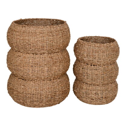 Sarbas Baskets - Körbe, Seegras, natur, 2er-Set
