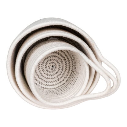Algar Baskets - Körbe, Baumwolle, weiß/grau, 3er-Set – Bild 4