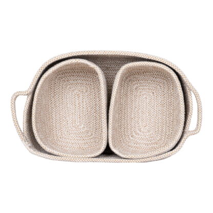 Teixo Baskets - Körbe, Baumwolle, Beige, 3er-Set – Bild 3
