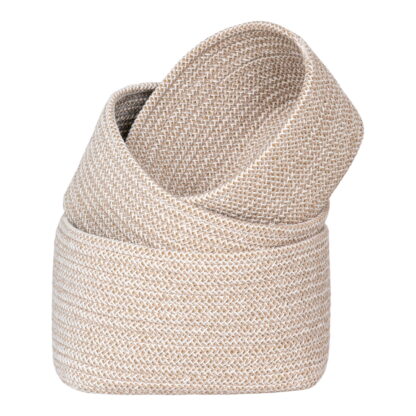 Cadima Baskets - Körbe, Baumwolle, Beige, 3er-Set – Bild 3