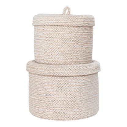 Sebal Baskets - Körbe, Baumwolle, Beige, 2er-Set – Bild 3