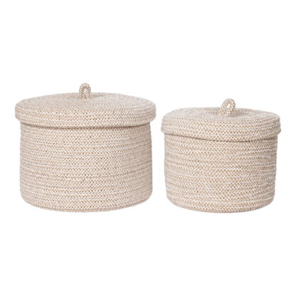 Sebal Baskets - Körbe, Baumwolle, Beige, 2er-Set