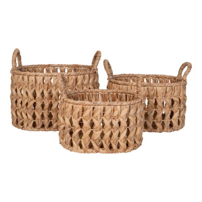 Balerma Baskets - Körbe, Wasserhyazinthe, natur, 3er-Set