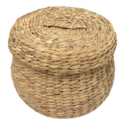 Arona Basket - Korb, Wasserhyazinthe, natur ø30x26,5 cm – Bild 2