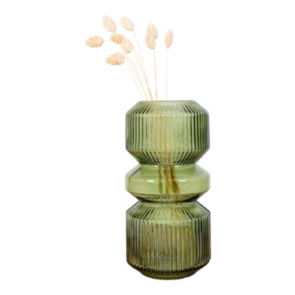 Vase - Vase, Glas, grün, ø12x25 cm – Bild 2
