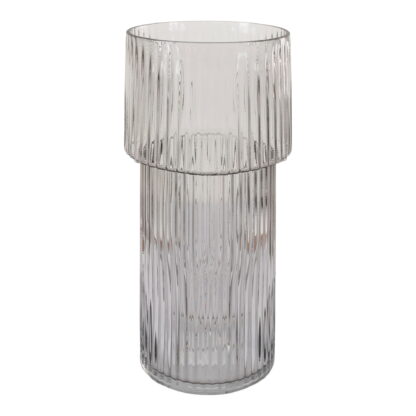 Vase - Vase, mundgeblasenes Glas, klar, ø17,5x40 cm – Bild 3
