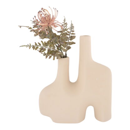 Vase - Vase, Keramik, Sand, 23,5x8x27 cm – Bild 2