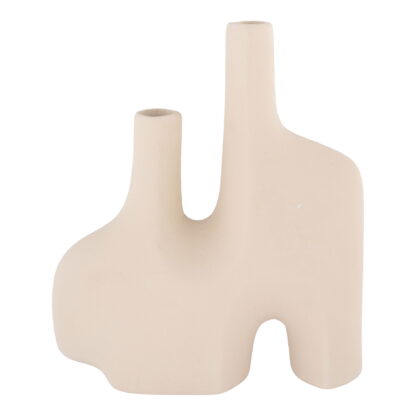 Vase - Vase, Keramik, Sand, 23,5x8x27 cm