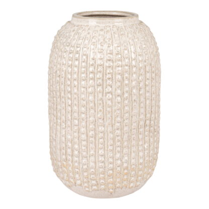 Vase - Vase, Keramik, beige, ø16x25,5 cm