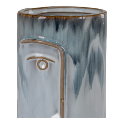 Vase - Vase, Keramik, blau, ø9x17 cm – Bild 3