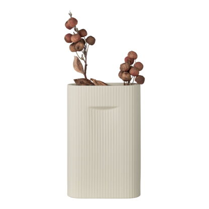 Vase - Vase, Keramik, grau, 16,5x6,5x26 cm – Bild 2