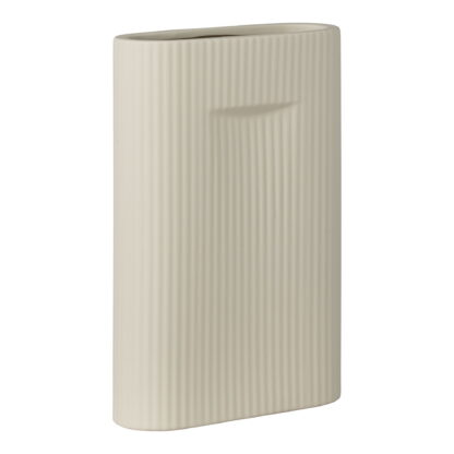 Vase - Vase, Keramik, grau, 16,5x6,5x26 cm – Bild 3