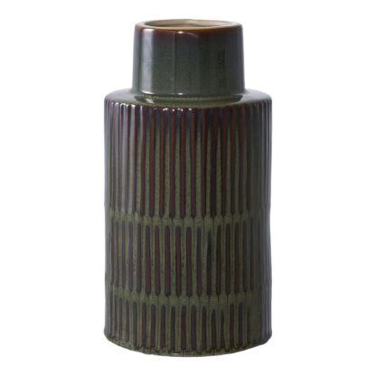 Vase - Vase, Keramik, grün/braun ø16x30 cm