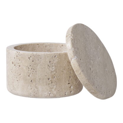 Vorratsdose - Vorratsdose, Travertin, natur ø10x6,5 cm – Bild 2