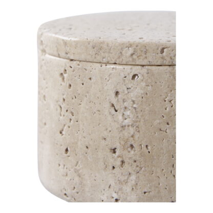 Vorratsdose - Vorratsdose, Travertin, natur ø10x6,5 cm – Bild 3