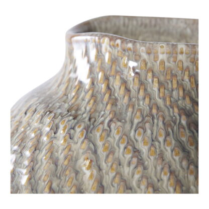 Vase - Vase, Keramik, weiß/grün ø26x30,5 cm – Bild 2