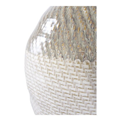 Vase - Vase, Keramik, weiß/grün ø26x30,5 cm – Bild 3