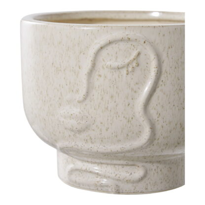 Blumentopf - Blumentopf, Keramik, beige ø15x12 cm – Bild 2