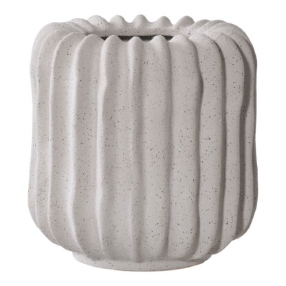 Blumentopf - Blumentopf, Keramik, grau ø15x15 cm