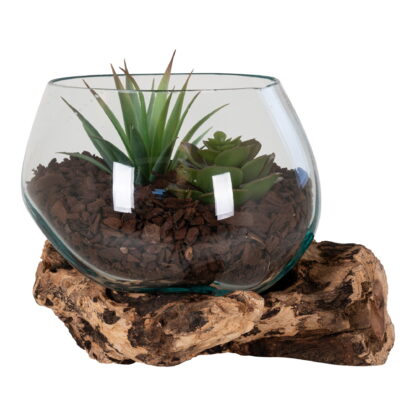 San Marino Waterdrop - Waterdrop, Teak/Glas, Natur, H15 cm – Bild 2