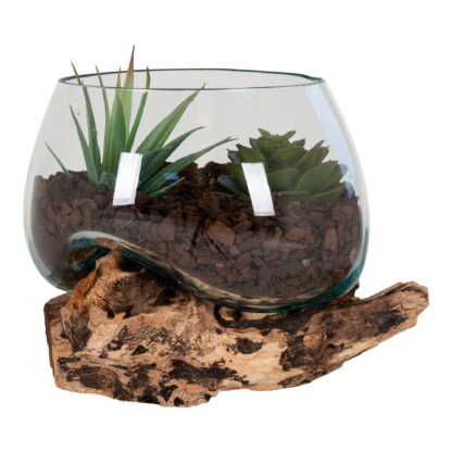San Marino Waterdrop - Waterdrop, Teak/Glas, Natur, H15 cm