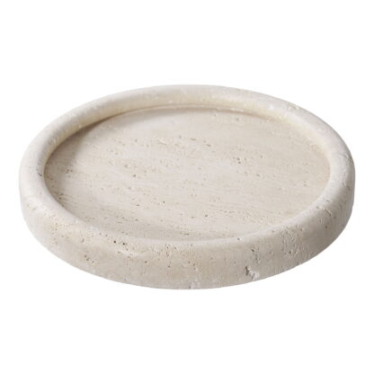 Tablett - Tablett, Travertin, natur ø25,5 cm – Bild 2