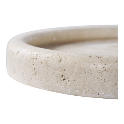 Tablett - Tablett, Travertin, natur ø25,5 cm – Bild 3