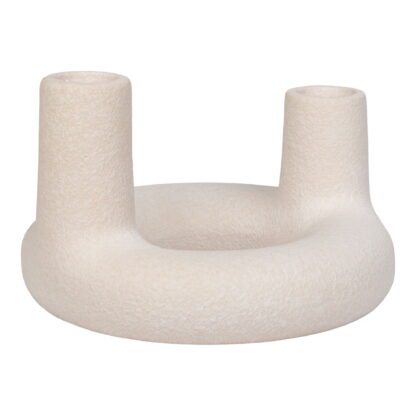 Kerzenhalter - Kerzenhalter, Keramik, beige, ø13x8,5 cm – Bild 3