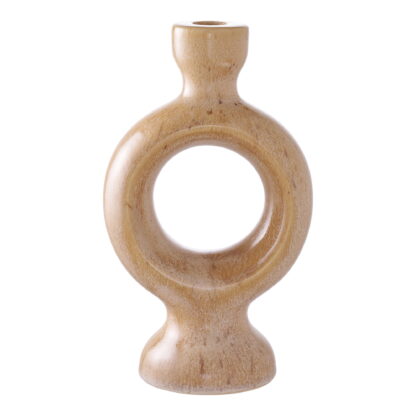 Kerzenhalter - Kerzenhalter, Keramik, braun 13,5x8,8x23,4 cm