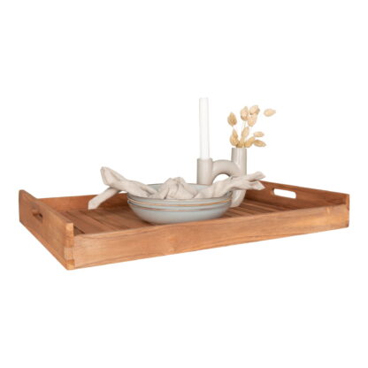 Faro Tablett - Tablett, Teak, Natur, 58x38 cm