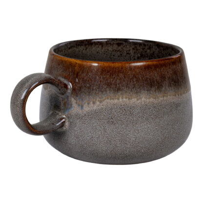 Selma Mug - Tasse, Keramik, grau/braun ø10x7,5 cm, 4er-Set – Bild 2