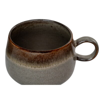 Selma Mug - Tasse, Keramik, grau/braun ø10x7,5 cm, 4er-Set – Bild 4