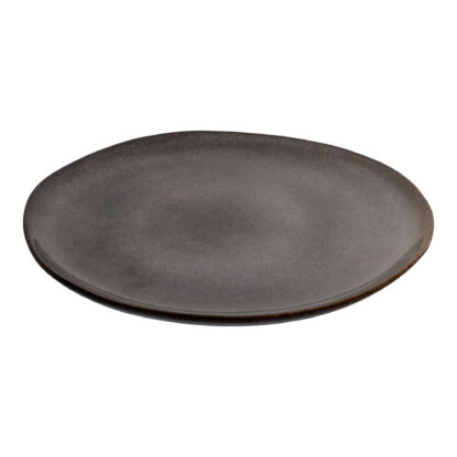 Selma Speiseteller - Speiseteller, Keramik, grau/braun ø27cm, 4er-Set