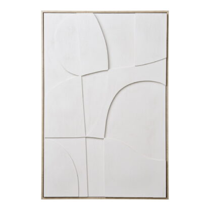 Madeline Relief-Wanddekoration – Relief-Wanddekoration, Leinwand, weiß, Nr. 2 60 x 90 cm