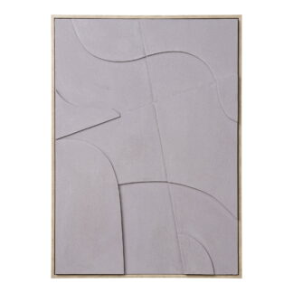Madeline Relief-Wanddekoration – Relief-Wanddekoration, Grau, Sand, Nr. 1 50 x 70 cm